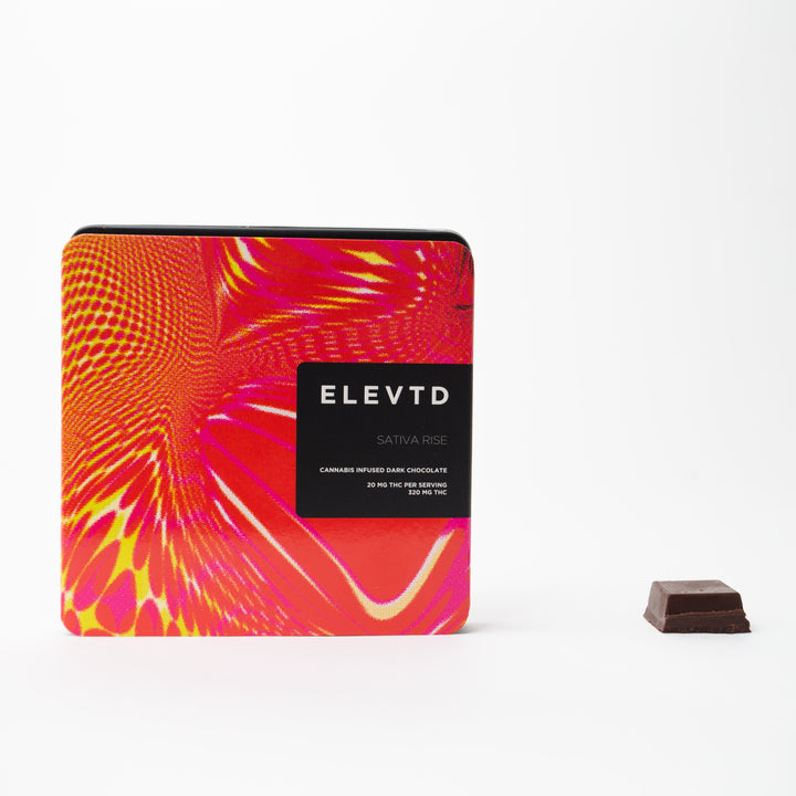 CHOCOLAT NOIR SATIVA RISE À TENEUR ÉLEVÉE EN THC DE CALLEBAUT | ALIMENTS 320 MG 