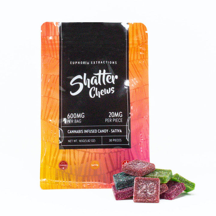 EUPHORIA EXTRACTIONS THC SHATTER CHEWS GUMMIES | 600MG EDIBLES