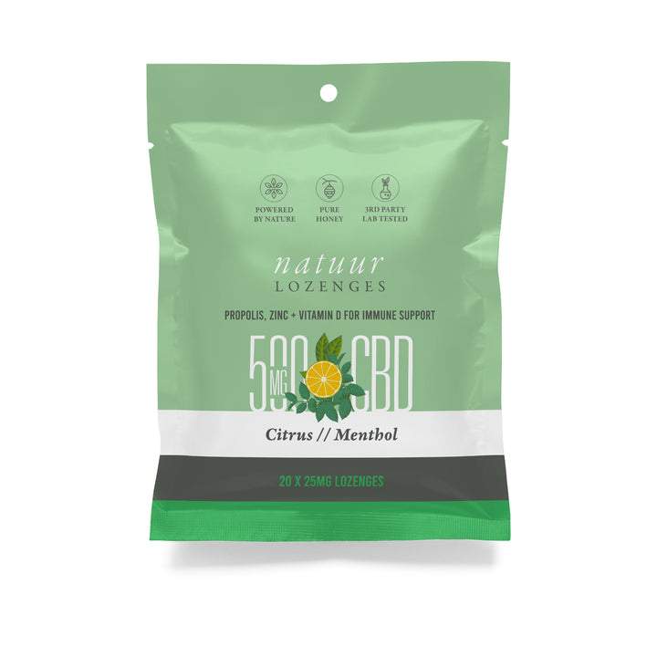 NATUUR CBD LOZENGES COUGH DROPS | 500MG